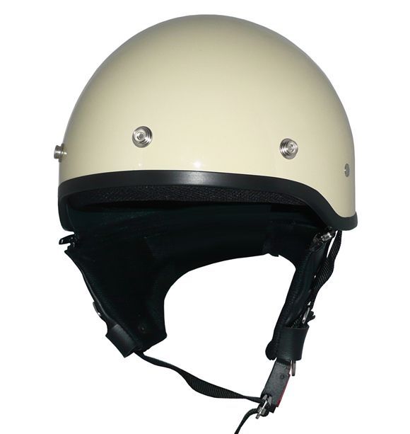 新品！ ZK-600 ヘルメットハーフジェット【アイボリー】SG公認 PSC認可！125cc以下対応　チャック式着脱耳当て装備 盗難防止金属ホルダー フリーサイズ(57～60)  大人気ポリスヘルメット