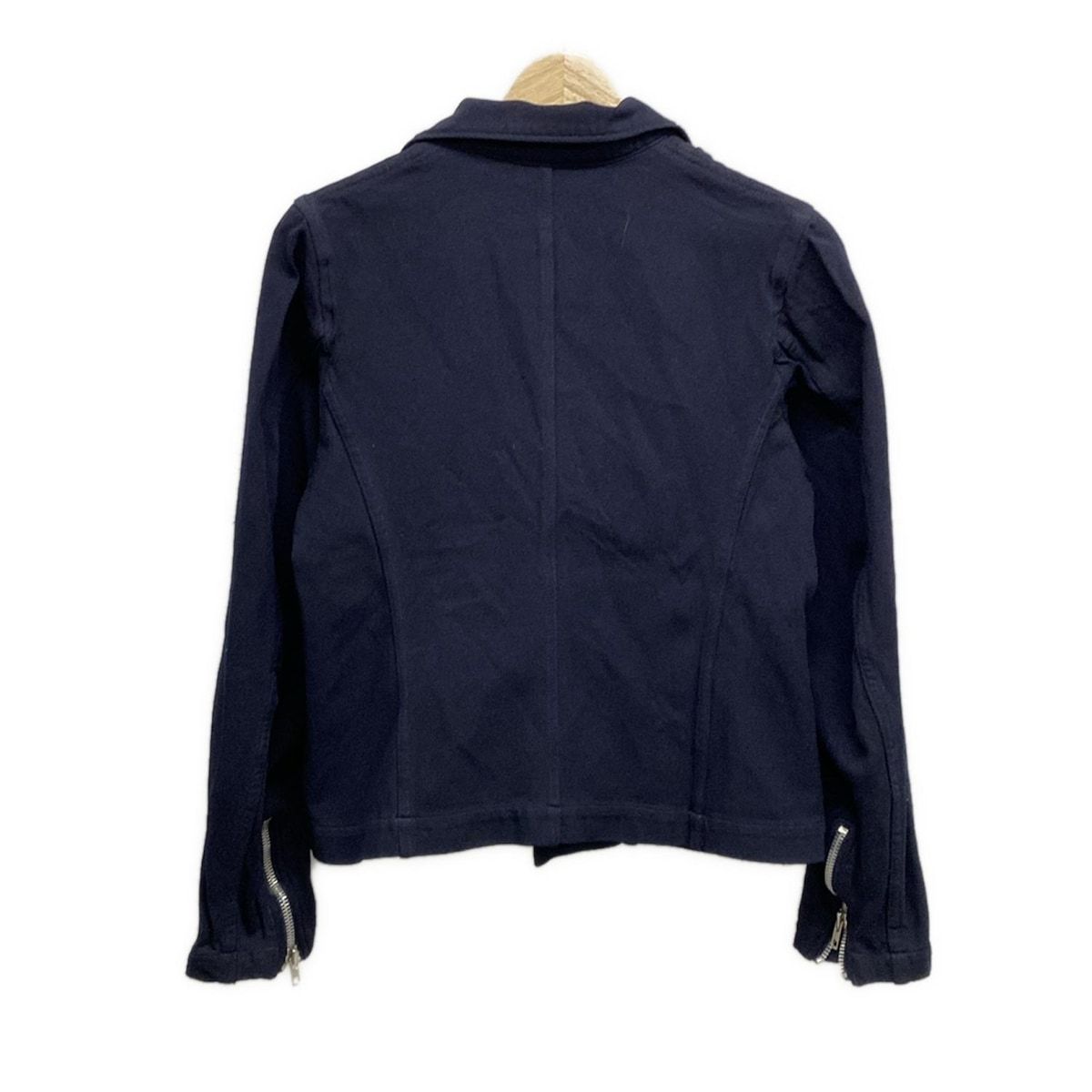 コムデギャルソンコムデギャルソン ブルゾン サイズS レディース - ダークネイビー 長袖 ジップアップ 縮絨加工 春 秋