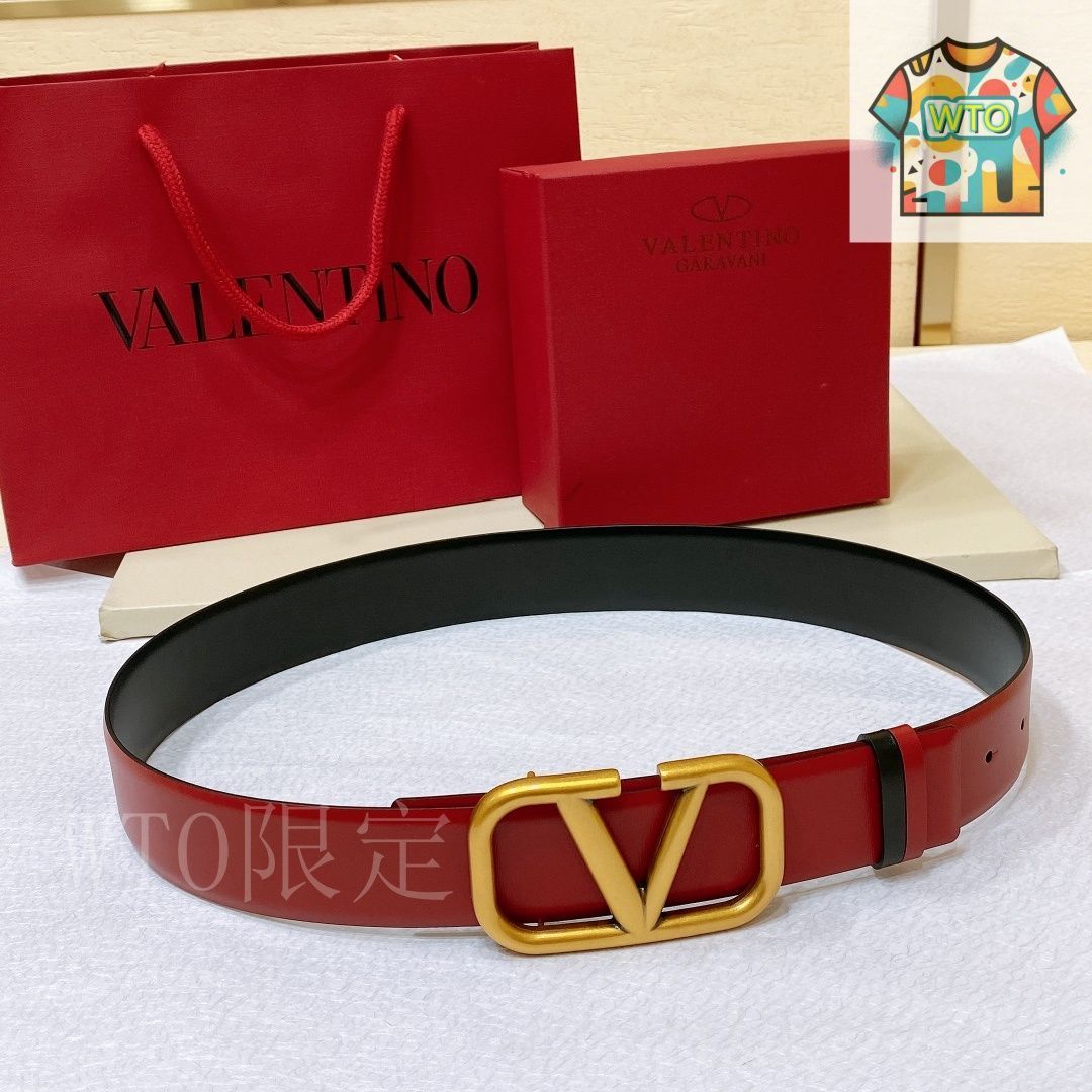 今日特価】VALENTINO GARAVANI VLOGO SIGNATURE レザーベルト-2