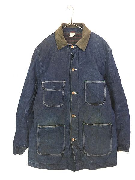 【BIG BEN】カバーオール USA製 ブランケットライナー Lサイズ相当 古着 80s USA製 BIG BEN ブランケット ライナー 濃紺 デニム