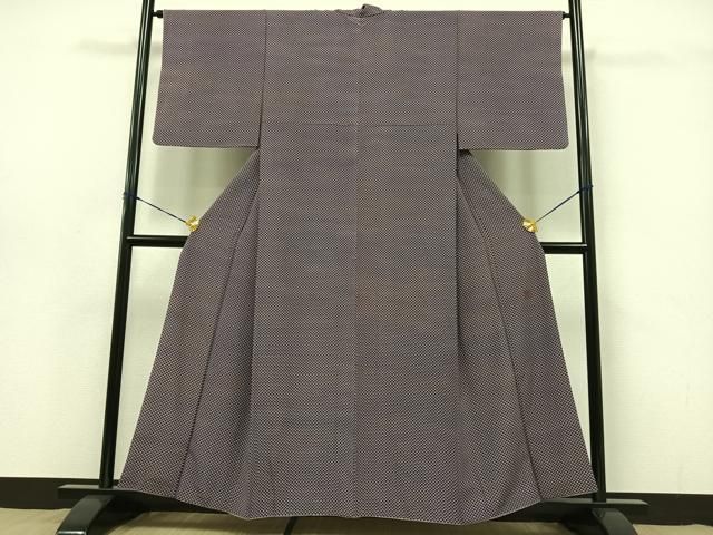 平和屋着物○染色工芸作家 本郷葵虹 小紋 鱗文 暈し染め