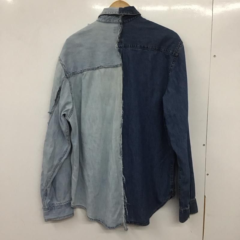 USED 古着 シャツ、ブラウス 長袖 長袖シャツ 無地シャツ カラーシャツ デニムシャツ