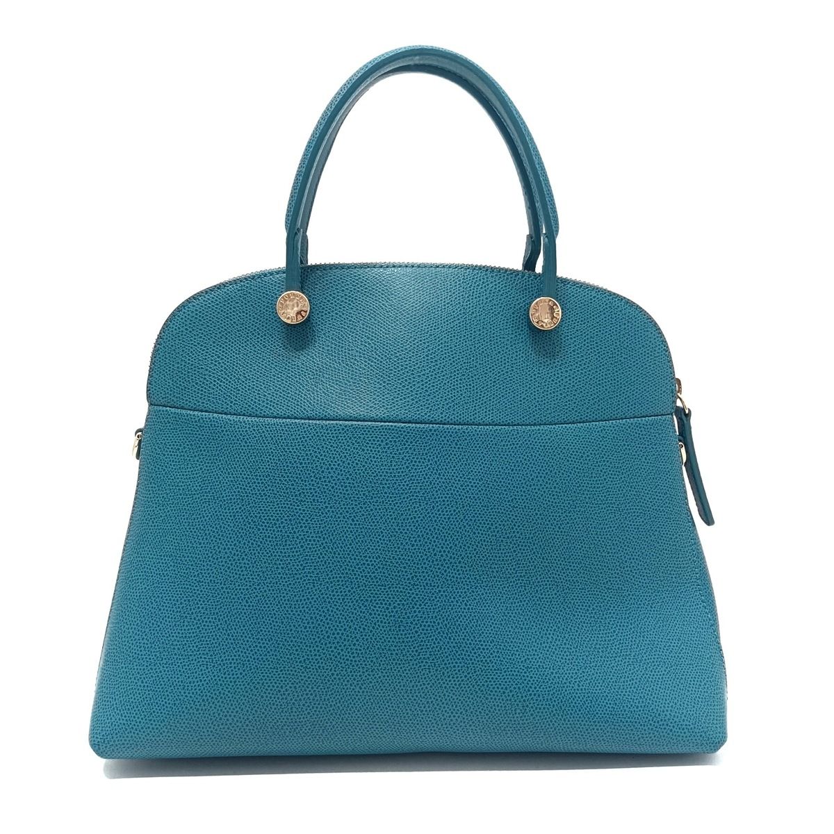 FURLA フルラバッグパイパー 美品 FURLA(フルラ) ハンドバッグ美品 パイパー ライトブルー レザー