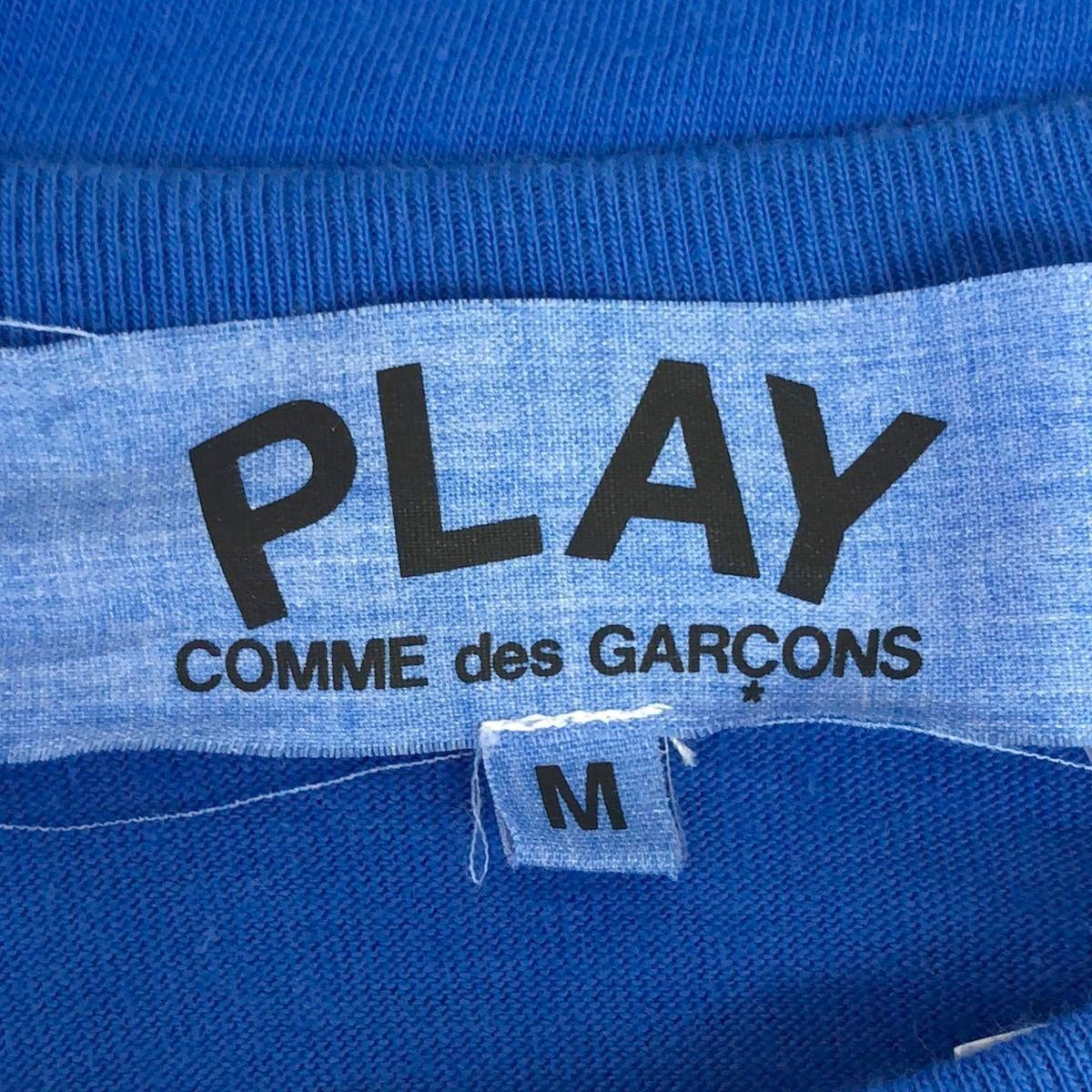 PLAY COMME des GARCONS プレイコムデギャルソン AD2018 ロゴプリントTシャツ AZ-T008 ブルー M