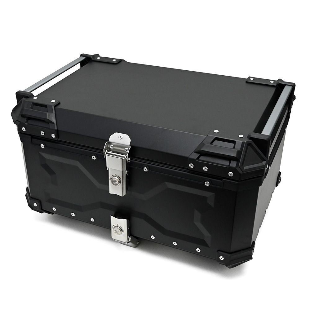 アルミトップケース リアボックス トップケース ブラック 防水性 汎用型 鍵付き 鍵付 大容量 容量 65L 利便性 耐久力 キャリアベース付 バイク用 CX 125 150 セロー250 MT-09 カブ