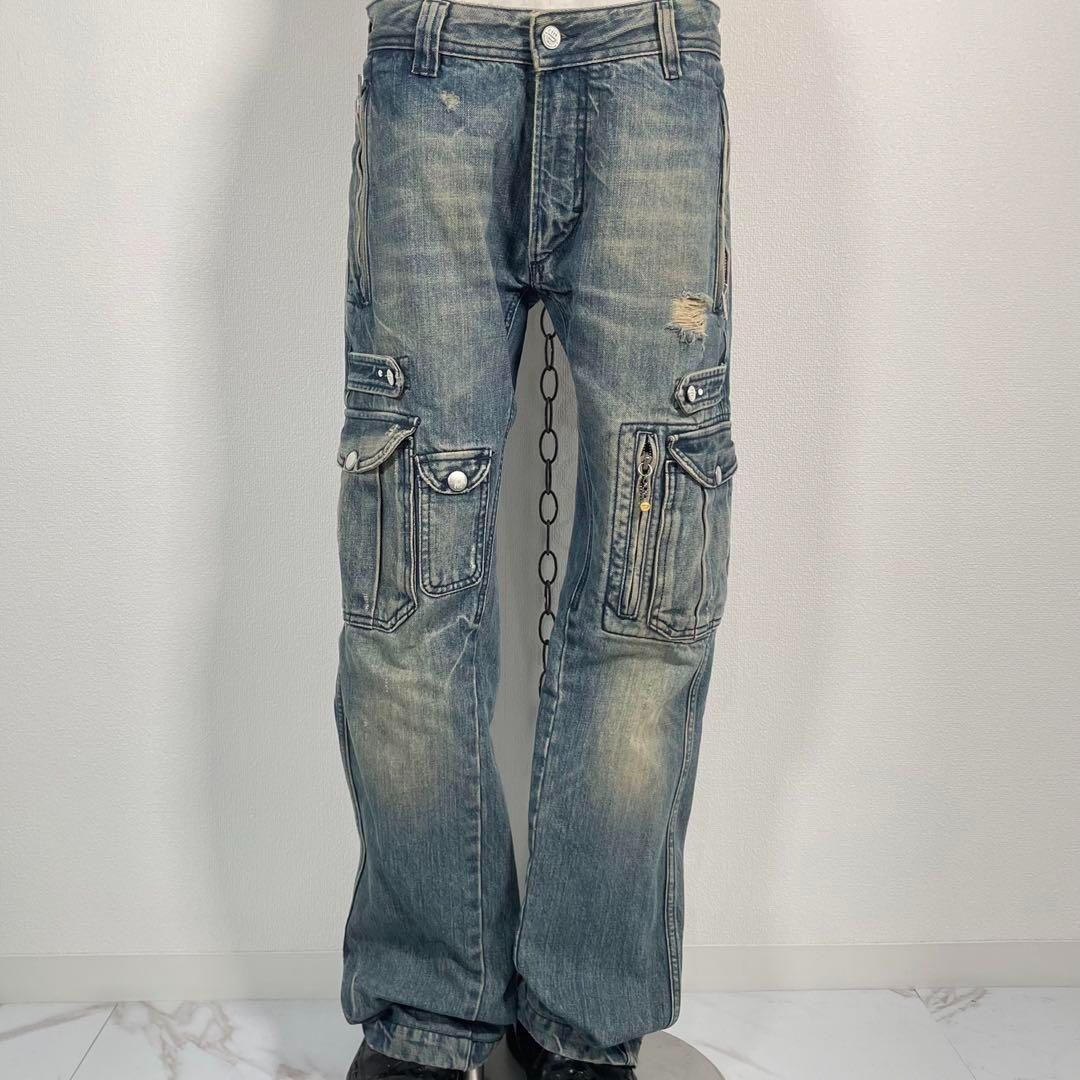 00s Italy Vintage archive DIESEL cyber tech ディーゼル ダメージ