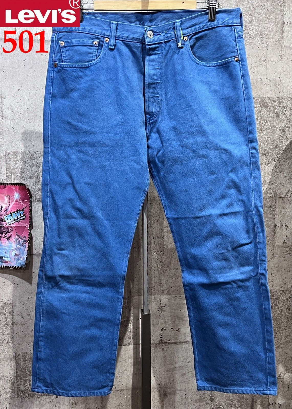 【色残り◎】メキシコ製Levi's 501 denim W34 L34 メキシコ製 リーバイス 501 後染めジーンズ ブルー W34 Levi's