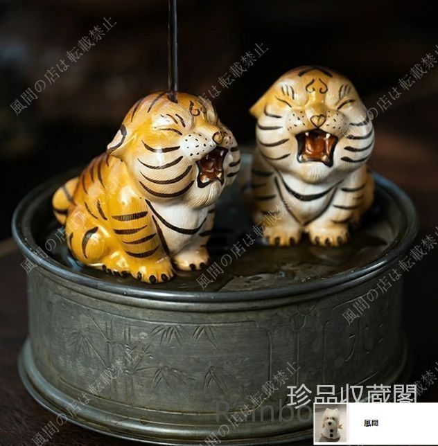 陶磁器 走獅 茶台 文机 装飾品 工芸品 美術品 置物 美品 陶磁器 玉兎 茶台 玄関 装飾品 工芸品 美術品 置物 - メルカリ
