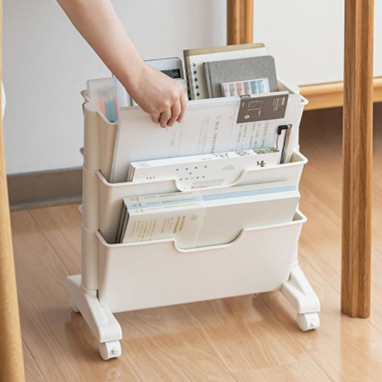 ファイルワゴン キャスター付 デスク下収納 大容量 2段 3段 斜め棚