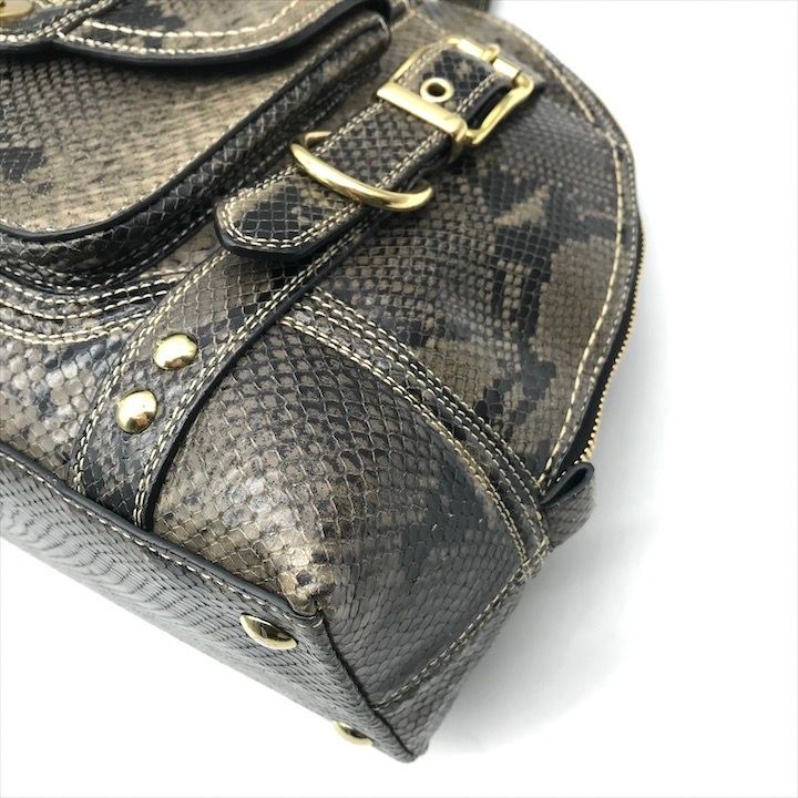 美品 COACH コーチ ミランダプリンテッド パイソン ハンドバッグ 良品 COACH コーチ ミランダプリンテッド パイソン サッチェル ハンド