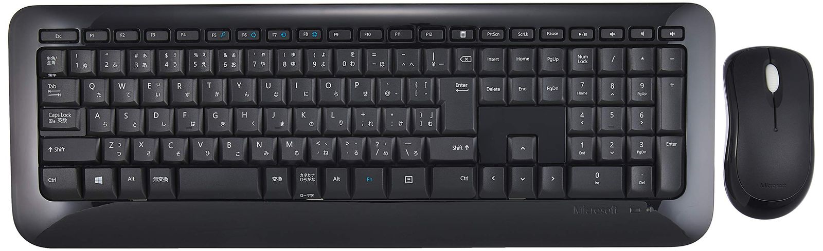 マイクロソフト ワイヤレス デスクトップ 850 PY9-00027 : 無線 キーボード マウス セット セキリュティ (AES暗号化機能搭載) 光学式マウス USBレシーバー接続 ( ブラック ) Windows Mac 対応