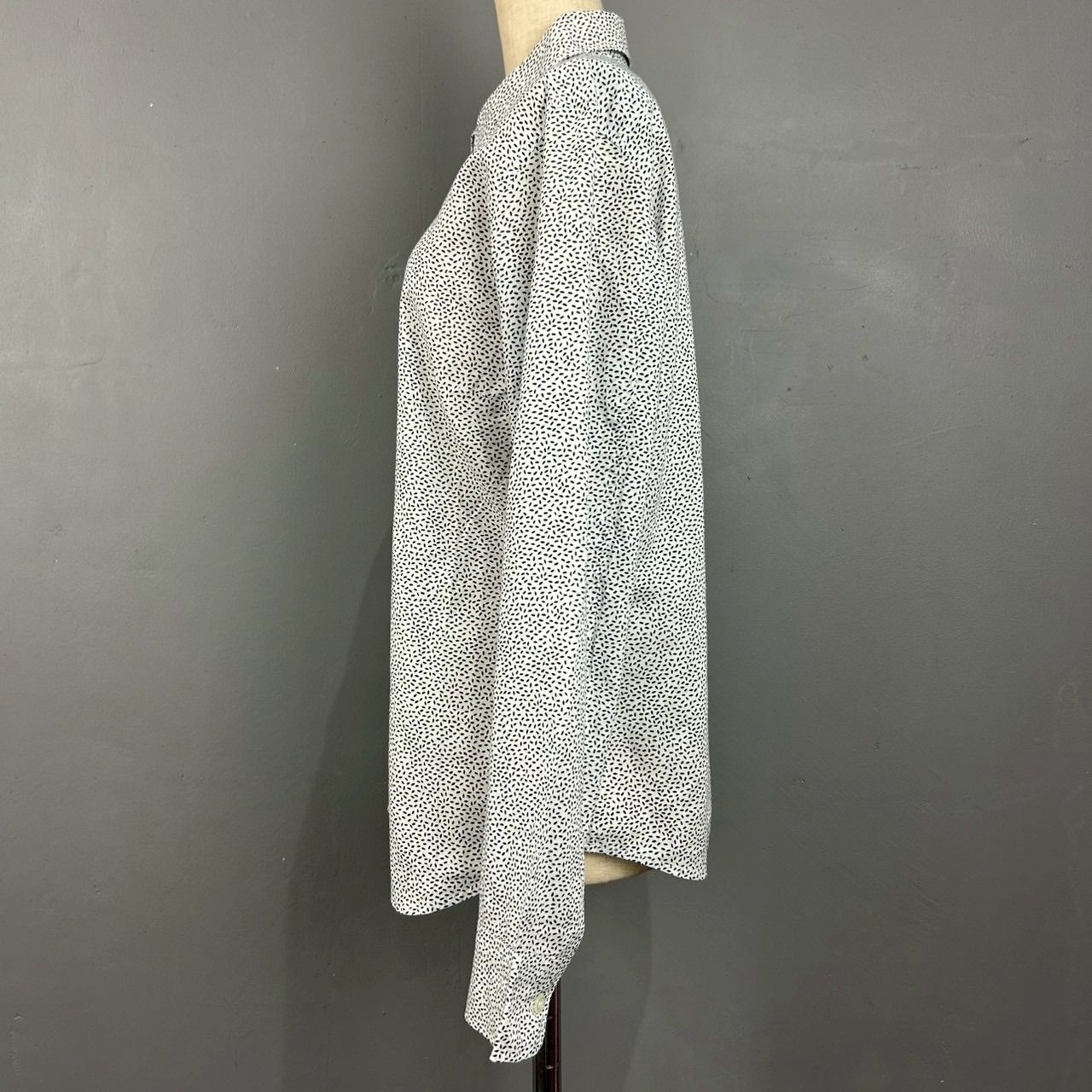 agnes b. L/S Shirt アニエスベー 長袖シャツ ブラウス 幾何学柄 総柄 