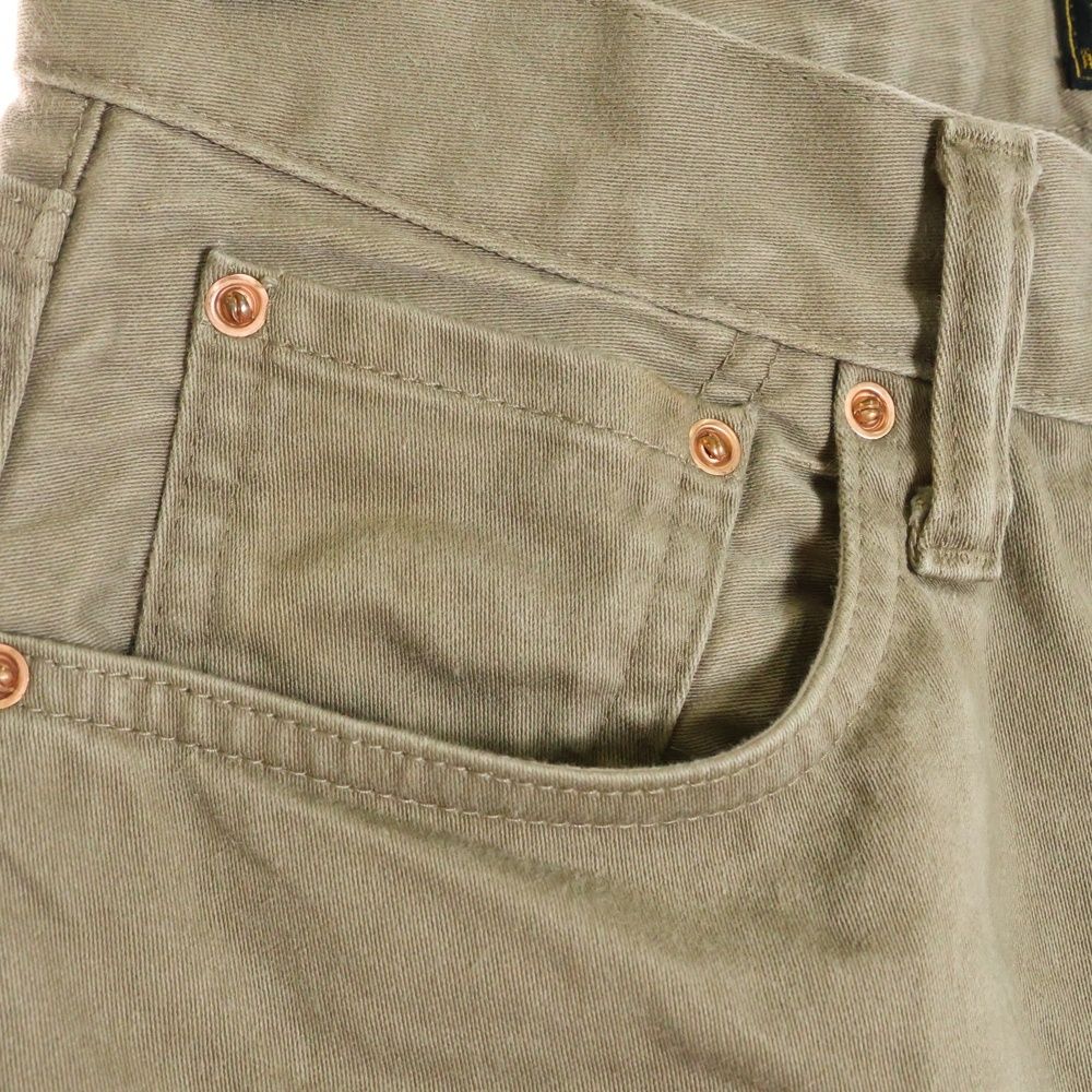 シンチバック付き コットンチノパンツ