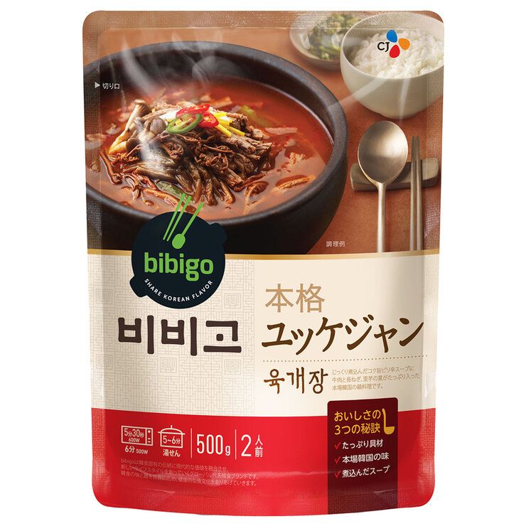 ビビゴ 本格ユッケジャン 500g x 18袋bibigo Korean Spicy Soup 500g x 18 pack