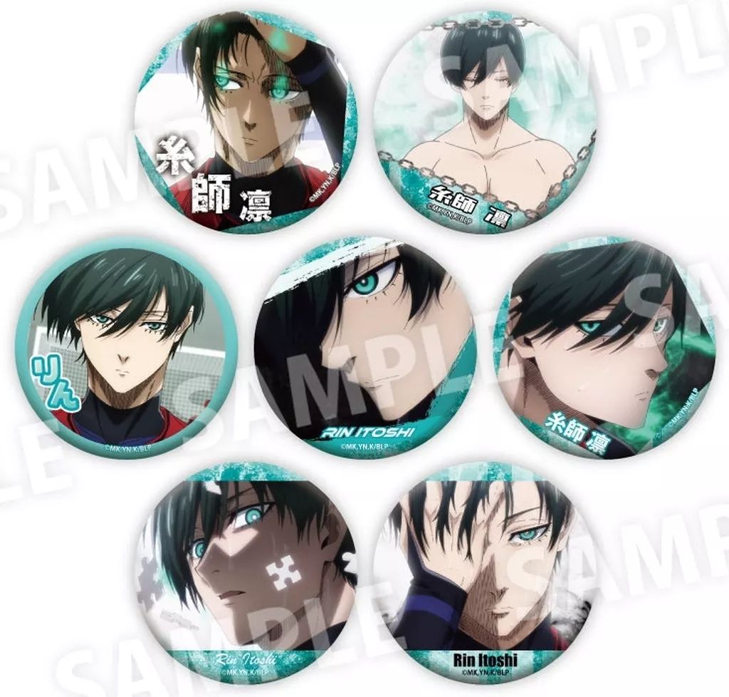 中古】バッジ・ビンズ 全7種セット 「ブルーロック 糸師凛だけ缶バッジ