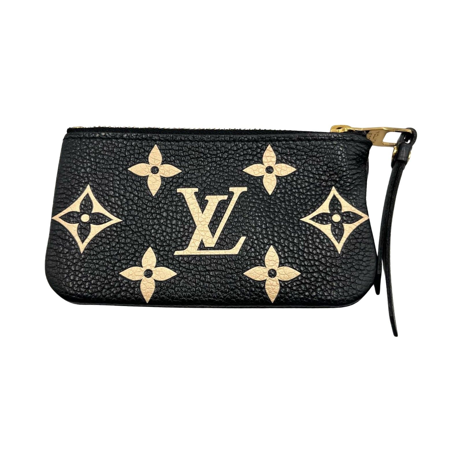 ルイヴィトン LOUIS VUITTON コインケース ポシェット クレ キーケース M80885 レザー ブラック レディース