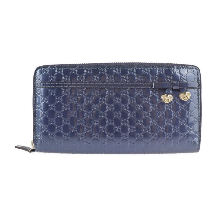 【極美品】GUCCI グッチ GG シマレザー ラウンドジップ 長財布 ネイビー グッチシマ グッチ財布 GUCCI ラウンドファスナー長財布 メンズ