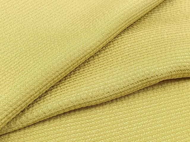 平和屋着物▽上質な色無地 単衣 作家物 草木染 横段地紋 砥粉色 正絹 AABC1206jh