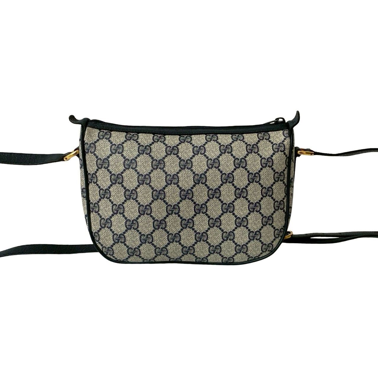 【OLD GUCCI】ビジネスバッグ　シェリーライン　ゴールド金具　ブラック 極 美品 袋付 GUCCI グッチ オールドグッチ ヴィンテージ