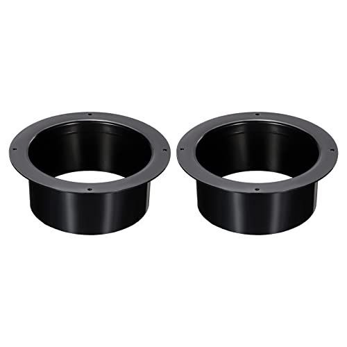 PATIKIL 120mm ダクト接続フランジ 2個 排気ホースフランジ ABS 円形