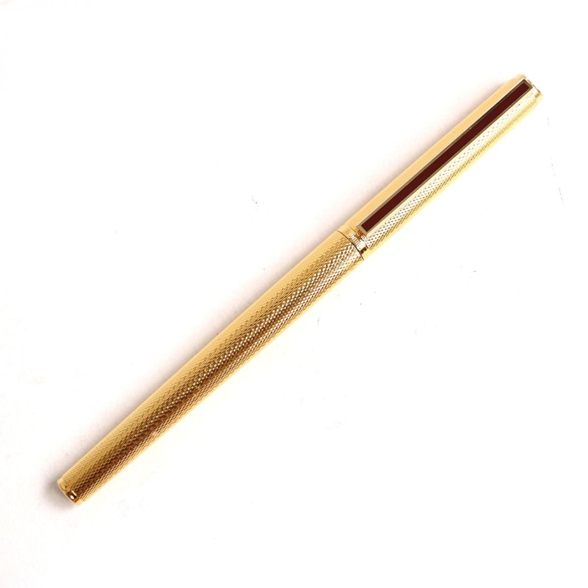 ダンヒル 万年筆 ゴールドプレート ペン先 14K 585 箱付き 【公式通販】