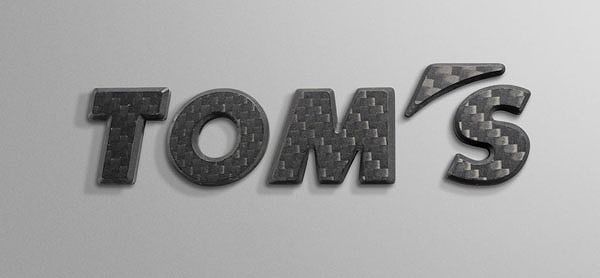 TOMS|トムス TOM Sカーボンエンブレム 155×30mm マット 08233-TS005