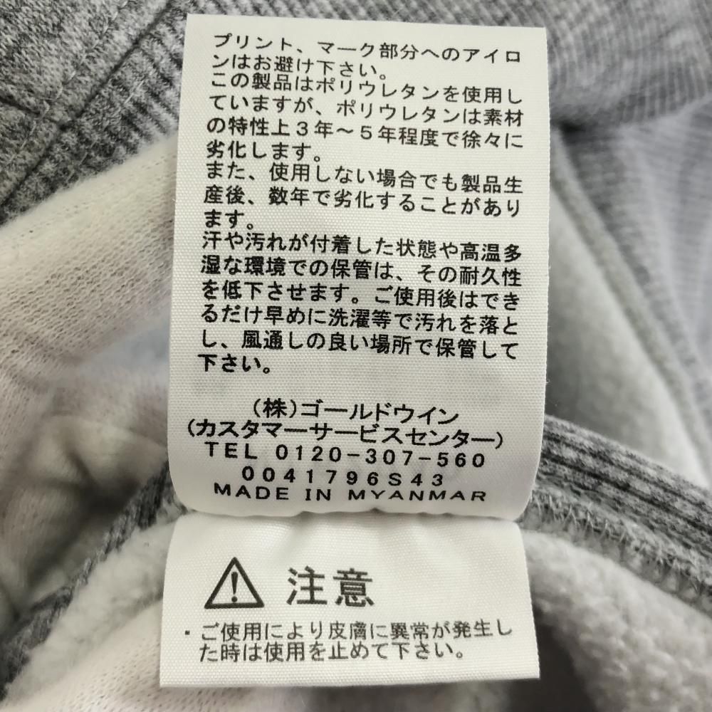 【中古】THE NORTH FACE バックスクエアロゴフーディ サイズL グレー NT62040 ザノースフェイス[17]