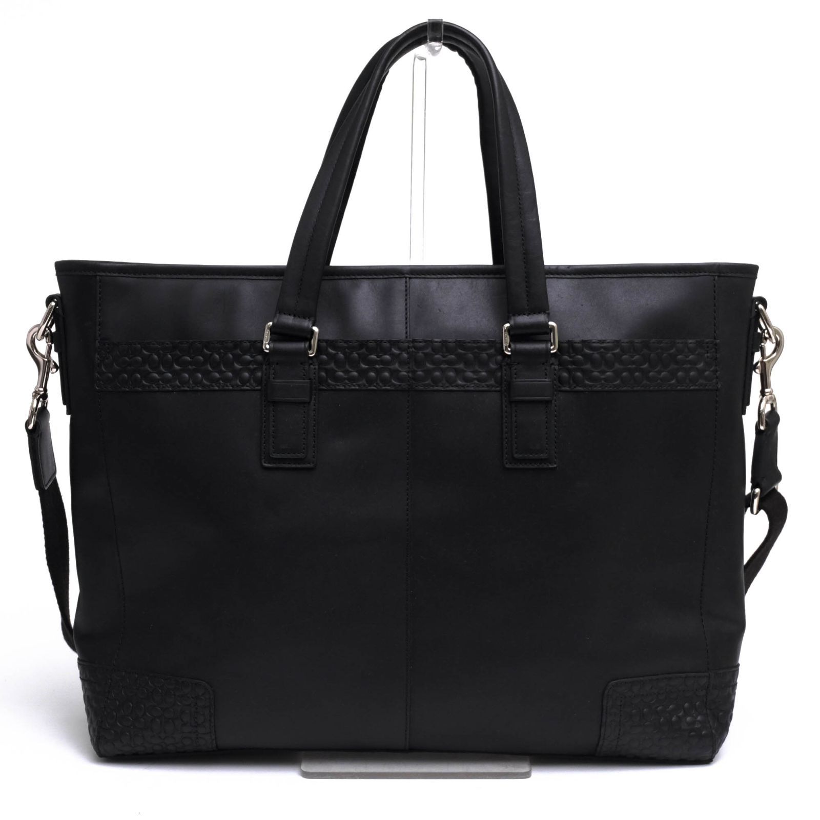 コーチ／COACH バッグ ブリーフケース ビジネスバッグ 鞄 ビジネス F70455 Graham Leather Zip Business  Tote グラム レザー ジップ ビジネストート ミニシグネチャー柄 2WAY ショルダーバッグ