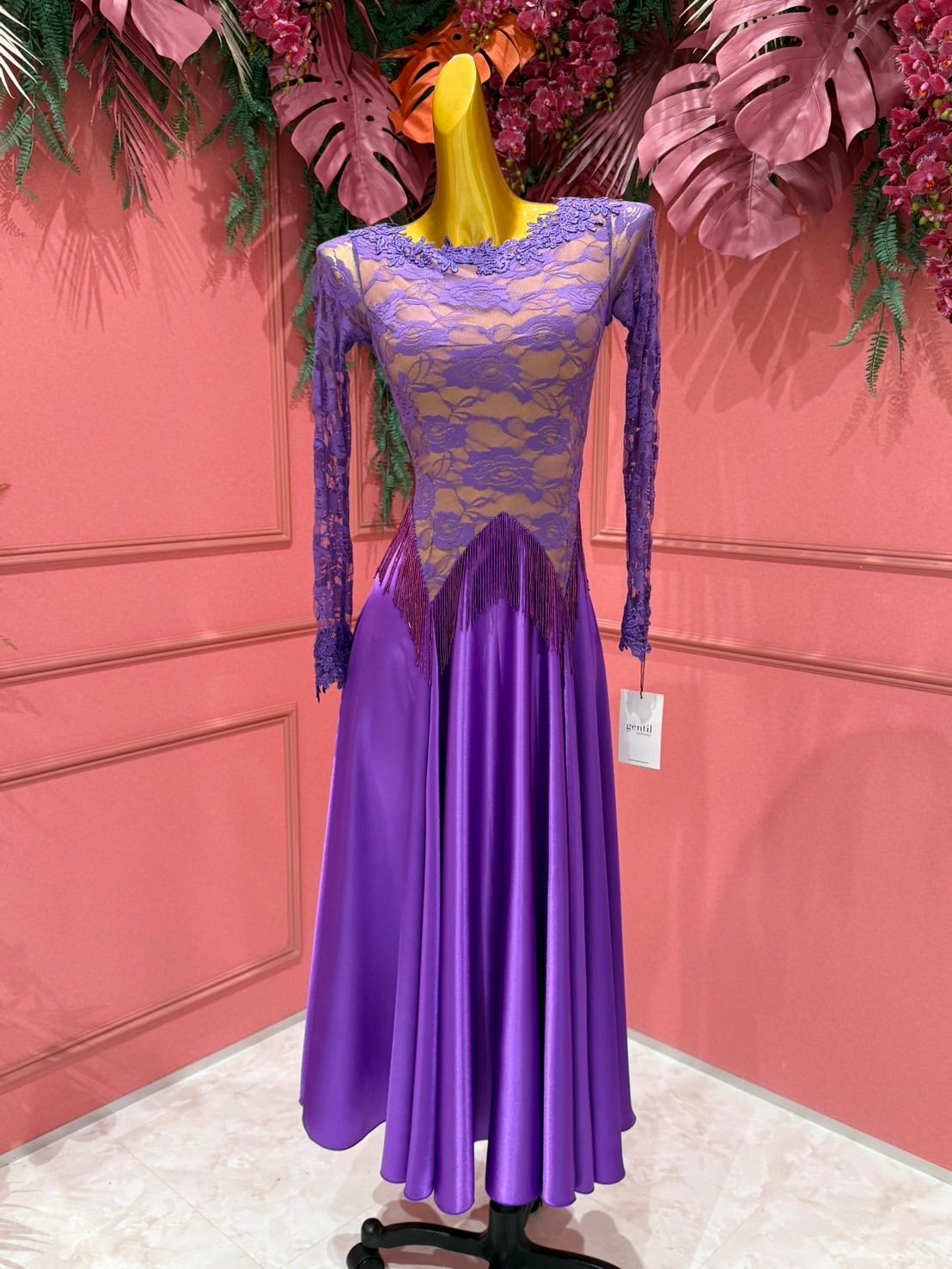 紫色の社交ダンスパソドレス　　ジャンディ 紫色の社交ダンスパソドレス ジャンディ