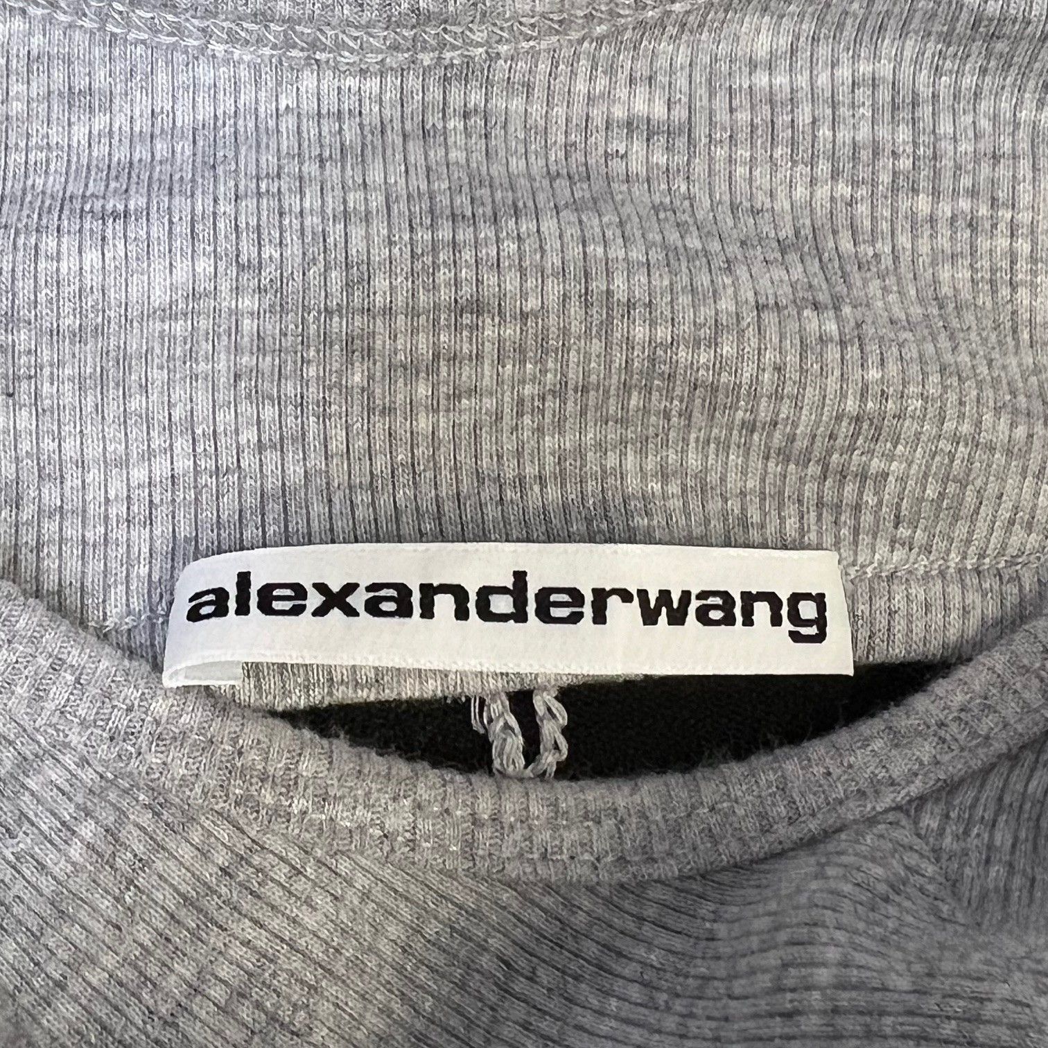 Alexander Wang LOGO ELASTIC BRA IN RIBBED JERSEY ブラトップ ビスチェ アレキサンダーワン グレー XS 769 A 1 ベアトップ チューブトップ トップス
