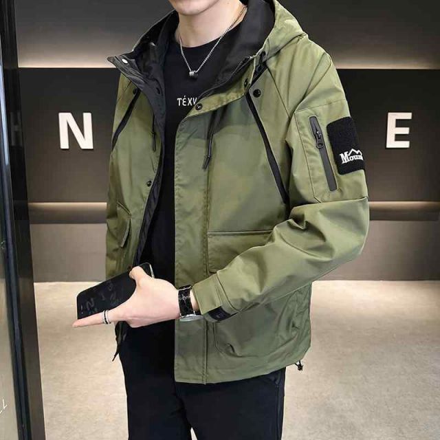 種類7：5XL/D：カーキ メンズ ファッション 服 男性用 オシャレ シンプル 大人 かっこいい 大きいサイズ ストリート 紳士服 スタイル ジャケット ハイエンド 服 カジュアル ジャケット