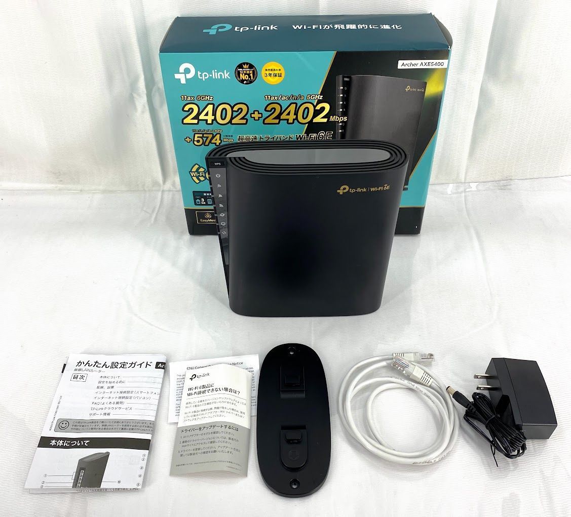【美品】 TP-Link 無線LAN WiFi 6E ルーター AXE5400/A A0930 1028ML003 0120241017101189