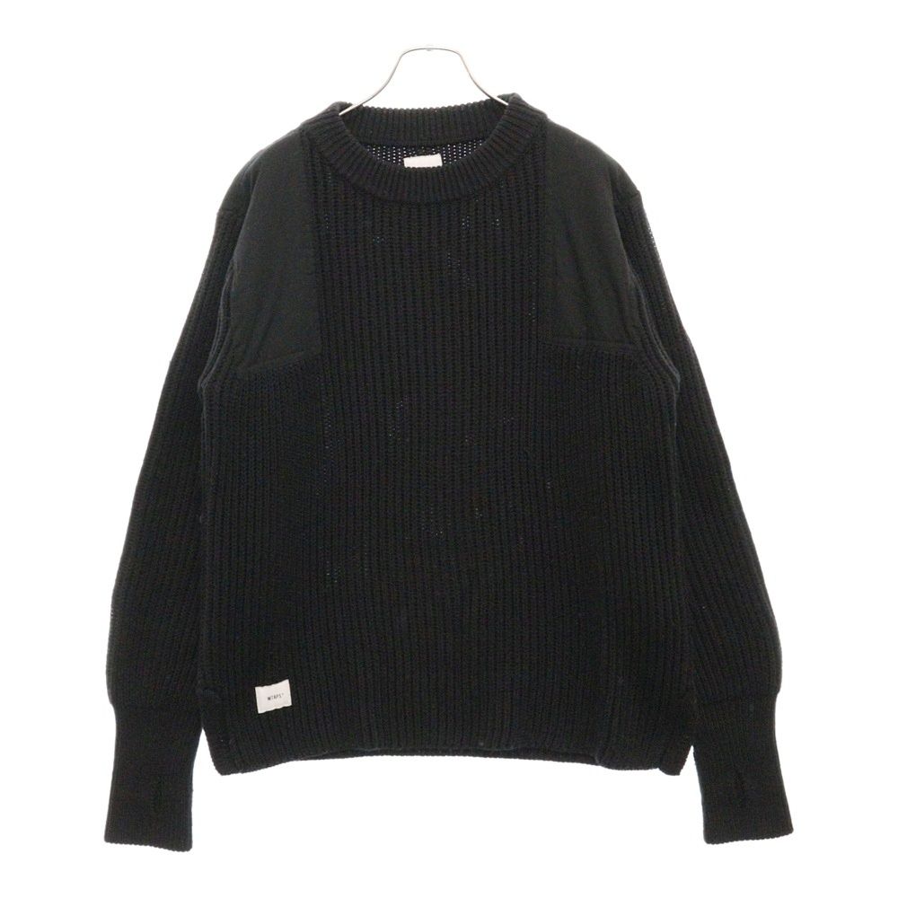 WTAPS (ダブルタップス) 18AW 異素材切替 ローゲージ クルー