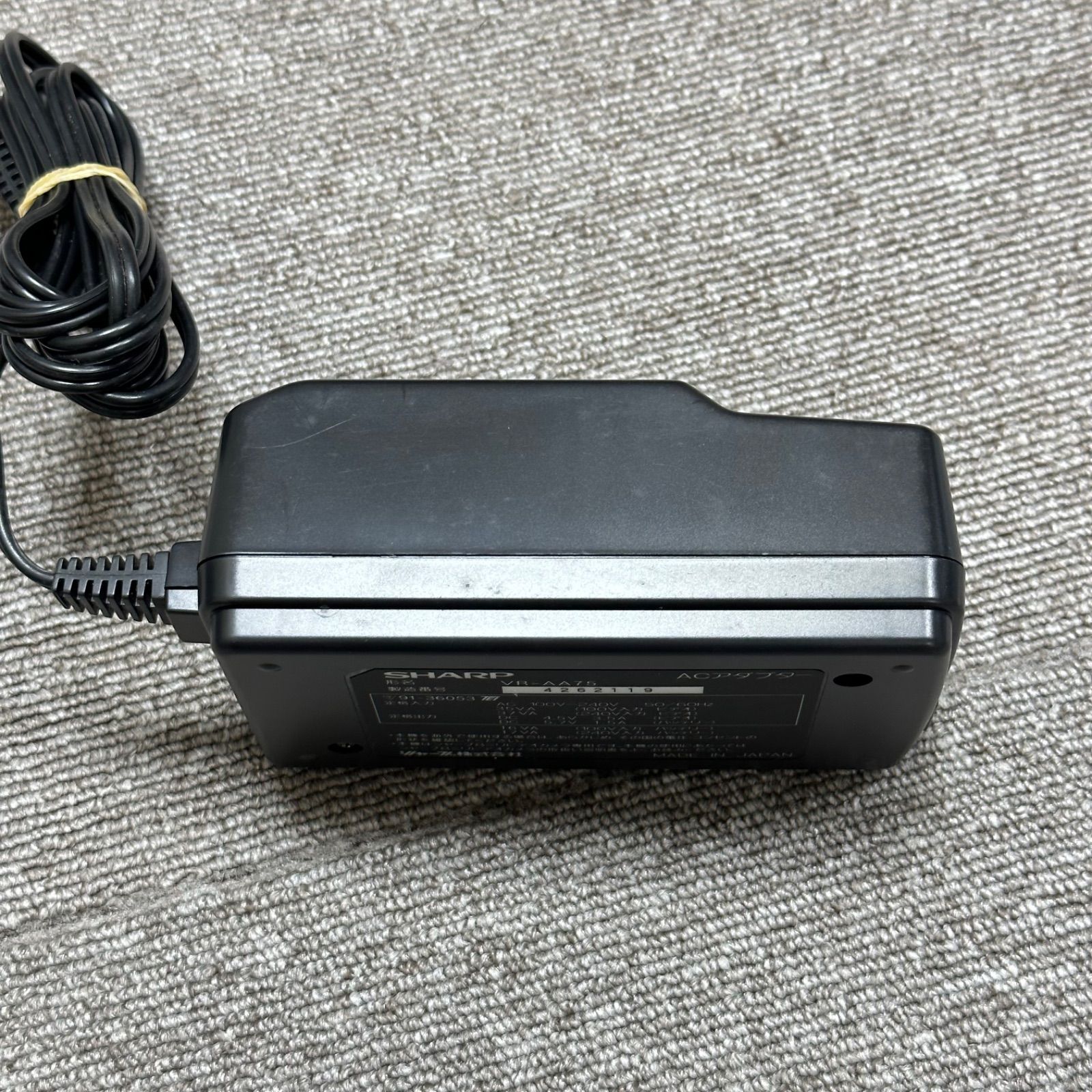 SHARP VR-AA75 シャープ 純正 充電器 チャージャー バッテリーチャージャー ビューカム 8mm 8ミリ 液晶ビューカム ビデオカメラ  カメラ 1011-1222 - メルカリ