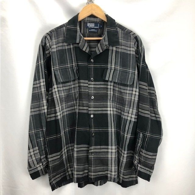 90年代 POLO BY RALPH LAUREN LANDRY コットンウール 長袖 ボックス 
