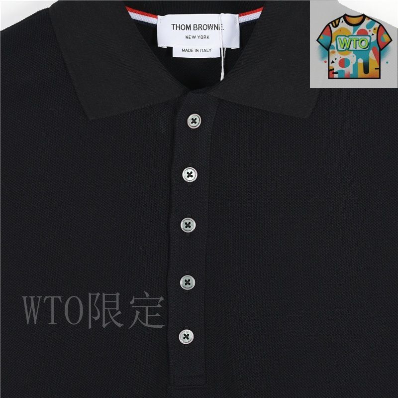 THOM BROWNE ポロシャツ　半袖　SG2271 THOM BROWNE ポロシャツ ホワイト