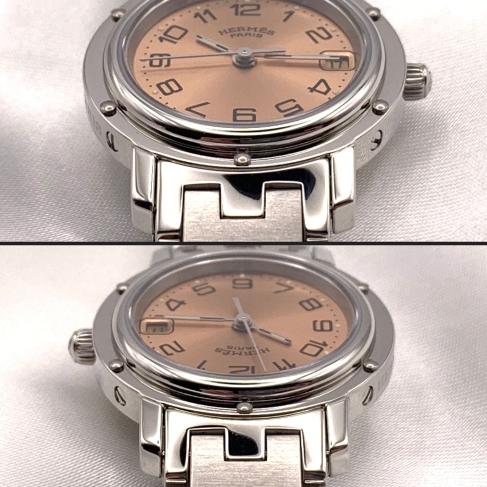☆OH / 研磨済☆ HERMES エルメス クリッパー デイト CL4.210 ☆OH / 研磨済☆ HERMES エルメス クリッパー デイト CL4.210