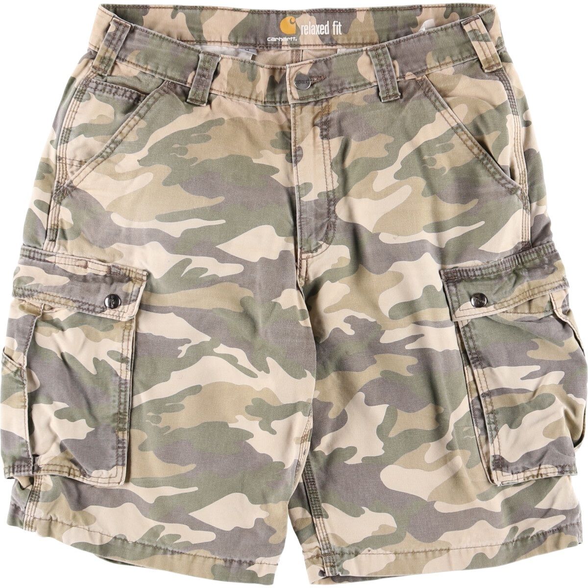 好きに カーハート 古着 Carhartt カーゴ ダック 迷彩柄 FIT RELAXED パンツ