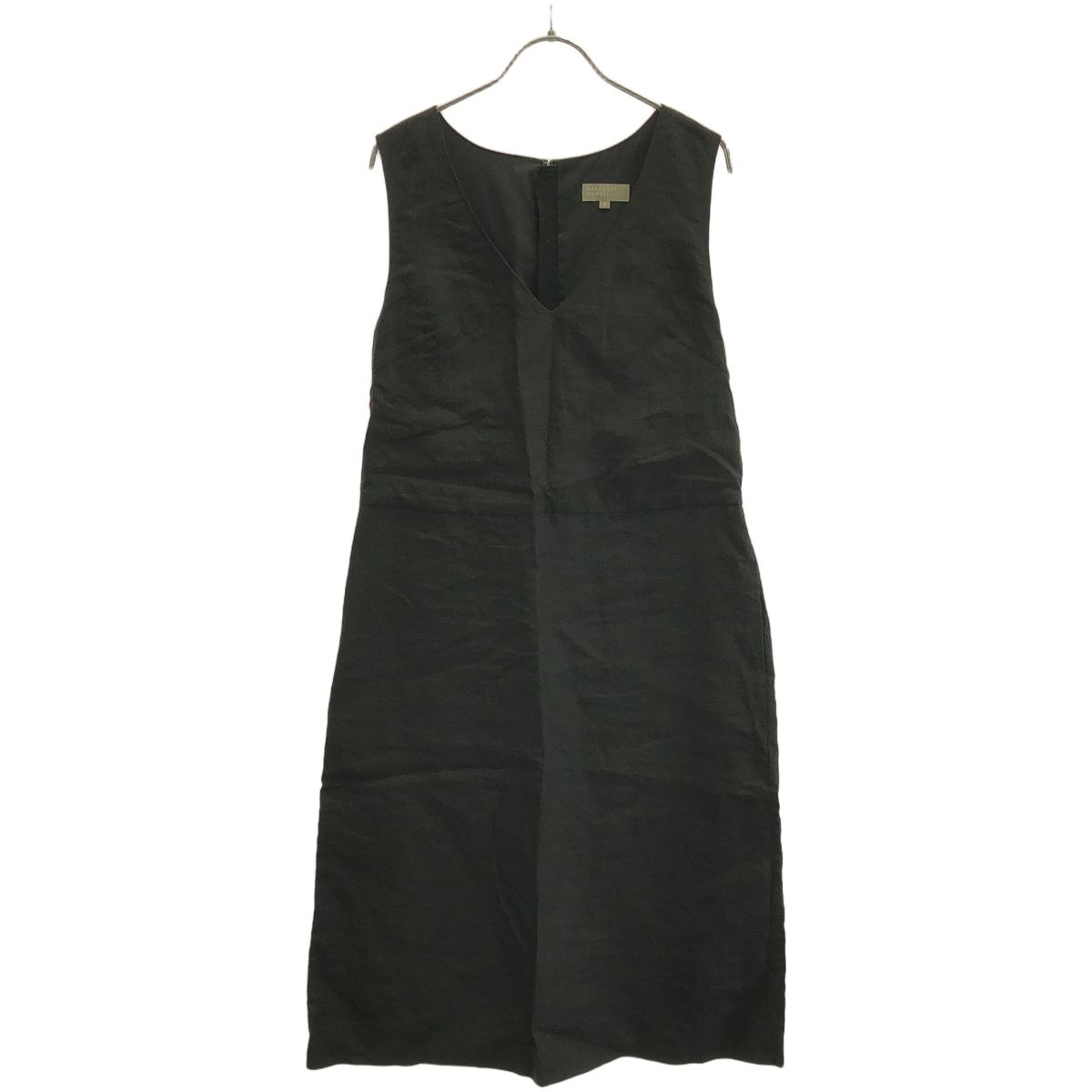 MARGARET HOWELL マーガレット ハウエル DENSE FINE LINEN POPLIN ノースリーブリネンワンピース 578-9156030 ブラック 3