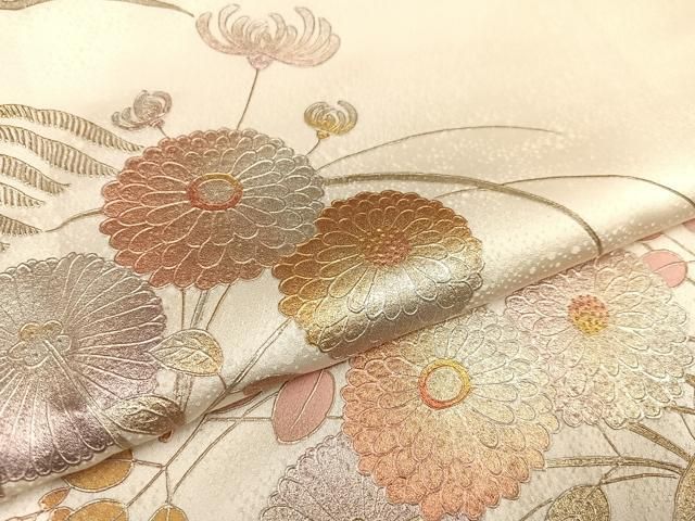 平和屋着物▽訪問着 単衣 草花文 金銀彩 正絹 逸品 CAAT0768dy 2025