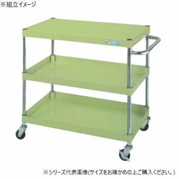 サカエ CSパールワゴン軽量タイプ グリーン CSP-6073L