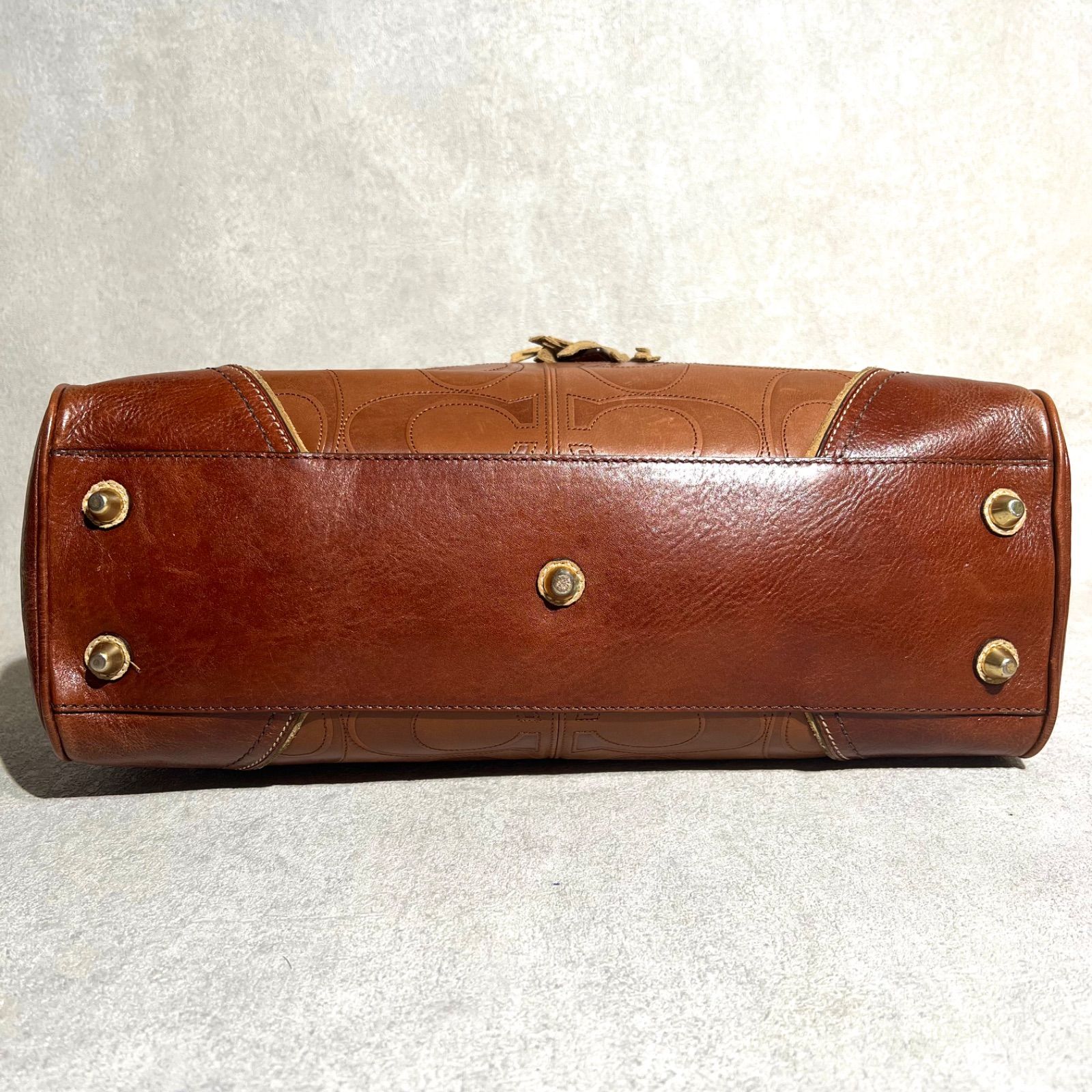 希少】OLD COACH オールドコーチ レザー 金具 ハンドバッグ10227 