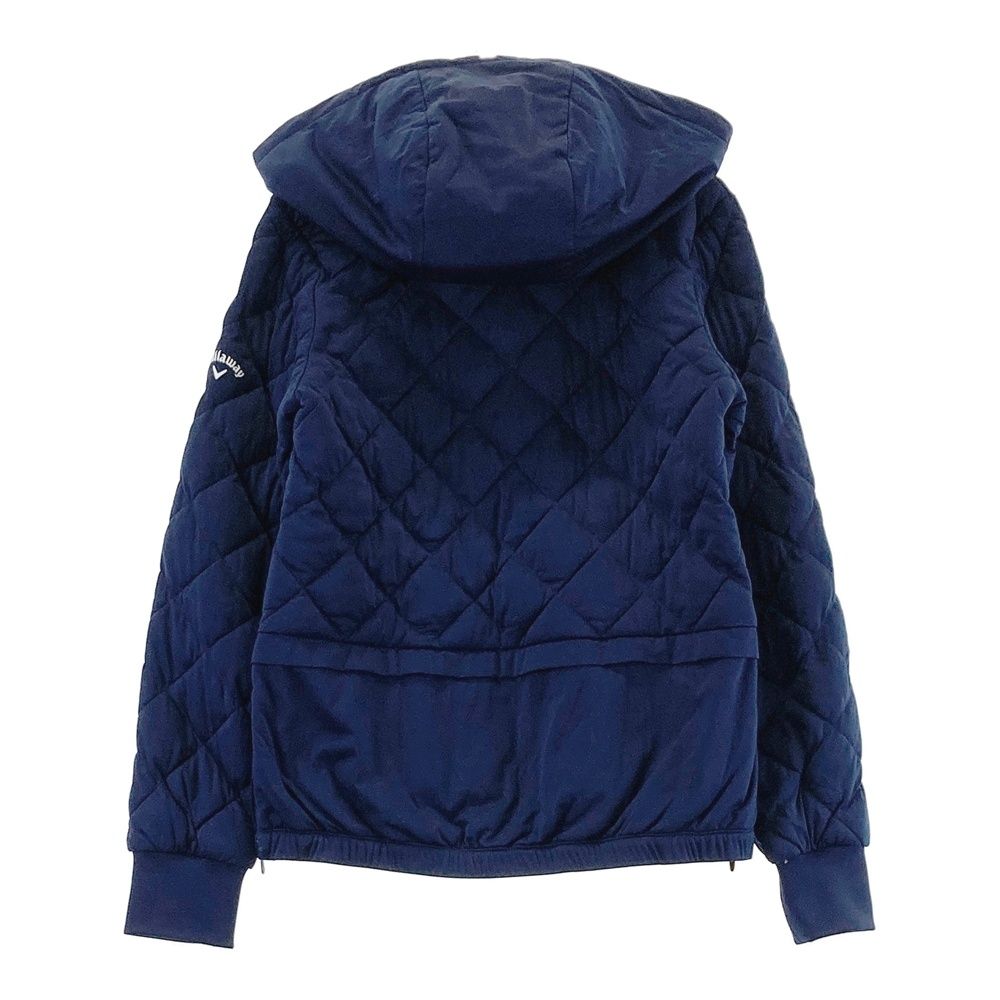 サイズ M CALLAWAY キャロウェイ フード付 中綿ジップジャケット ネイビー系 240101519486 ゴルフウェア レディース ストスト