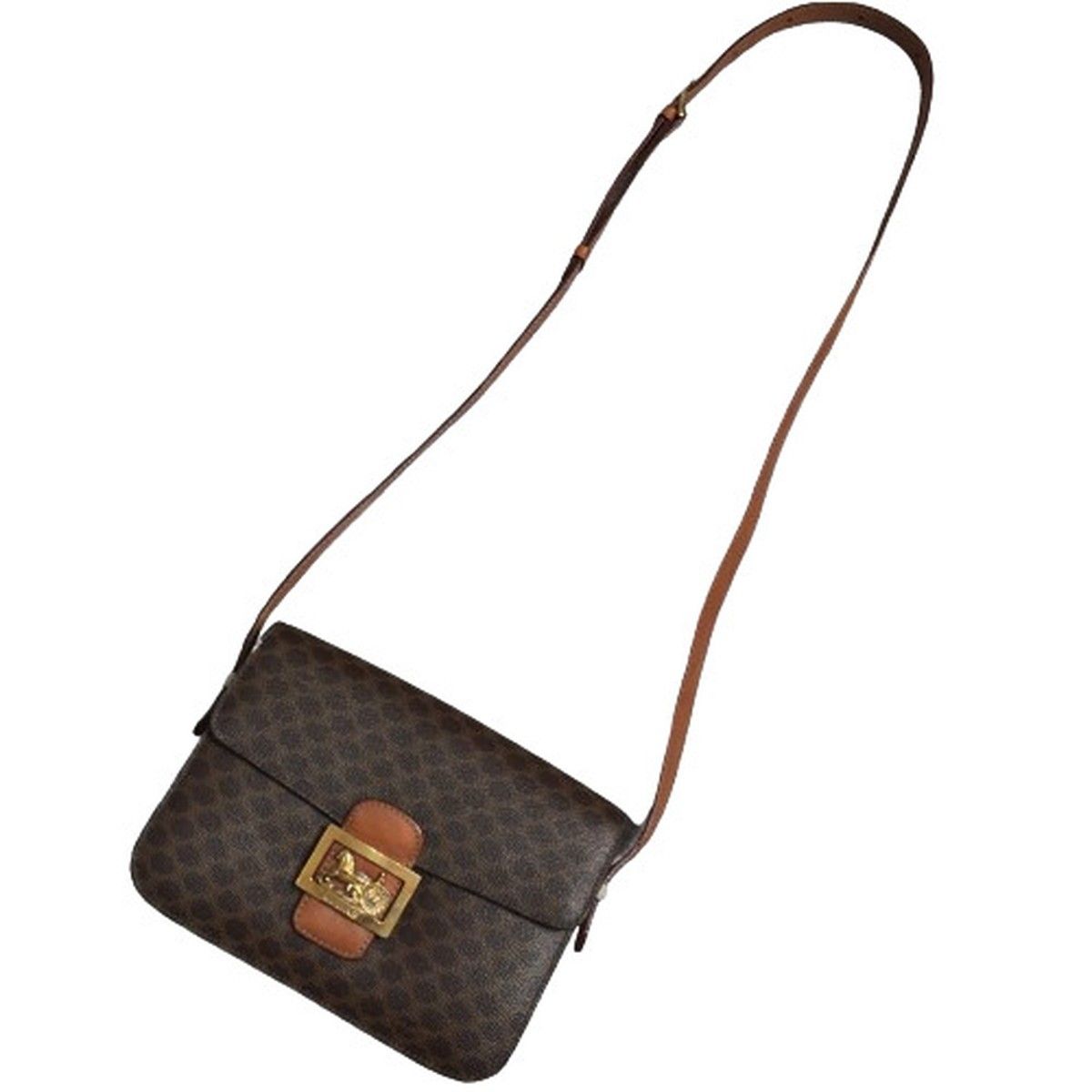CELINE セリーヌ 70's マカダム柄 ショルダーバッグ 斜め掛け 肩掛け