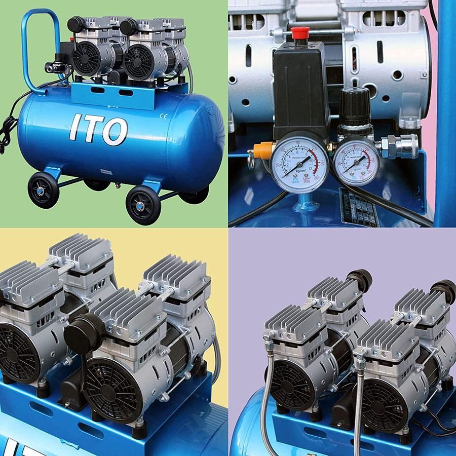 Z325 静音 オイルレス エアー コンプレッサー 70L タンク 付 2馬力