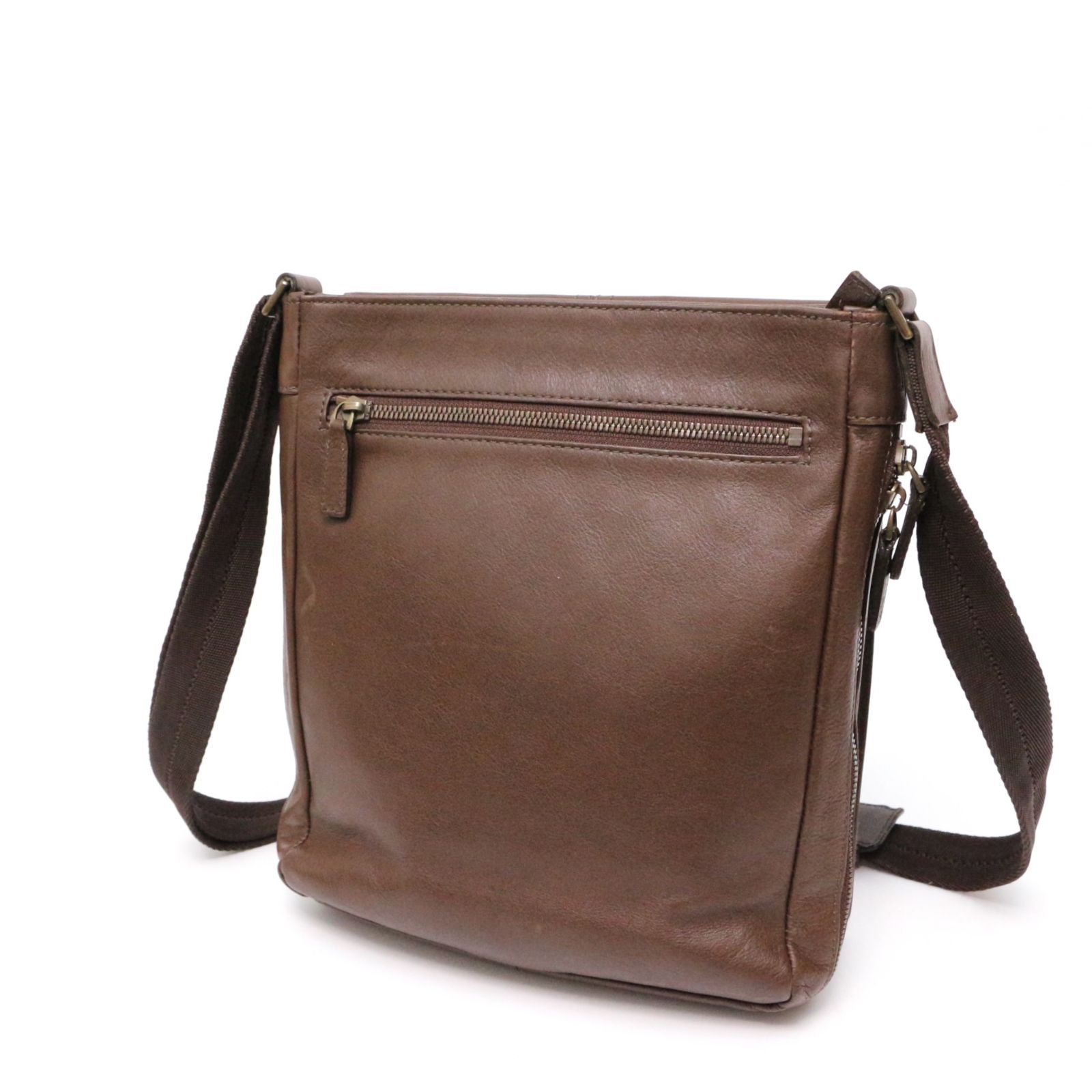 ランバン ショルダーバッグ サコッシュ ポシェット レザー 本革 茶 ブラウン brown LANVIN