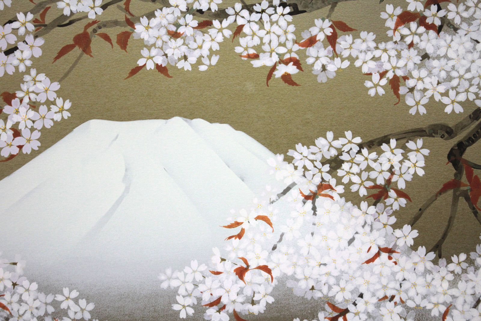 中島千波 「桜花霞富士」 リトグラフ 版画 絵画 中島千波 桜花霞富士 | 絵画など美術品の販売と買取 | 東京