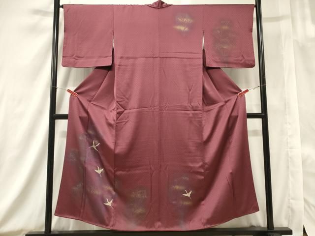 平和屋着物□訪問着 飛鶴文 暈し染め 金彩 正絹 逸品 caaw2754in