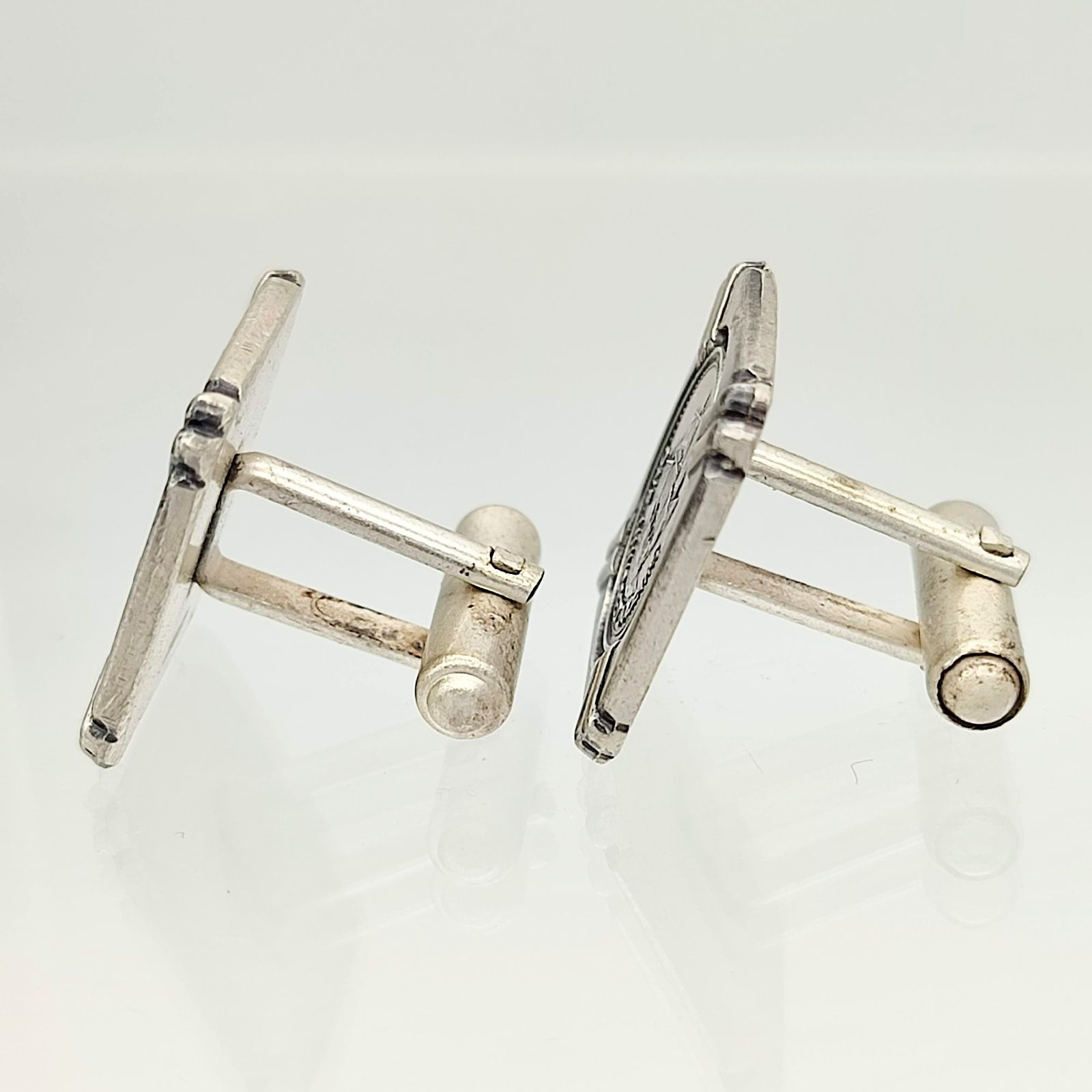 Dunhill 925 silver シルバー×シェル スクエアカフスリンク ダンヒル dunhill カフス カフリンクス カフスボタン メンズ