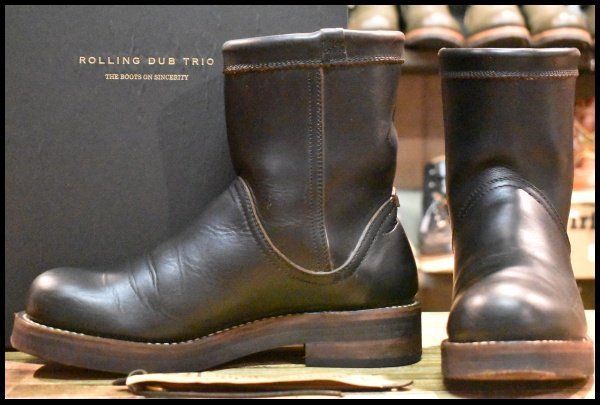 7 Rolling dub trio ローリングダブトリオ RDT11AW-A2 CHIMNEY オイルブラック 黒 ペコス ブーツ HOPESMORE FE242
